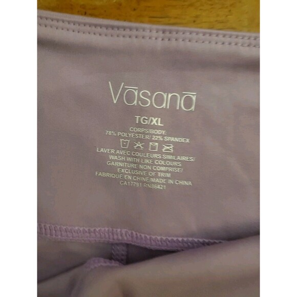 Vasana Orchid Purple Stretch Ruffled Hem High Waisted Pull-On Shorts Size XL NWT - Picture 5 of 7